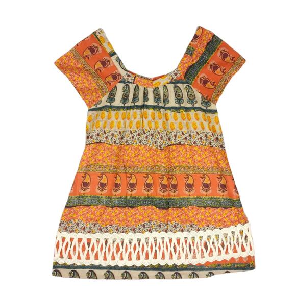 ENTRO Anthropologie Women's S Sleeveless Tunic Top, Crochet Lace, Lined, Boho - Picture 1 of 7